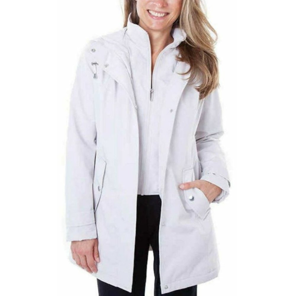 NWT HFX Women's All Weather Hooded Hooded Midweight Jacket Size S $125 1D029